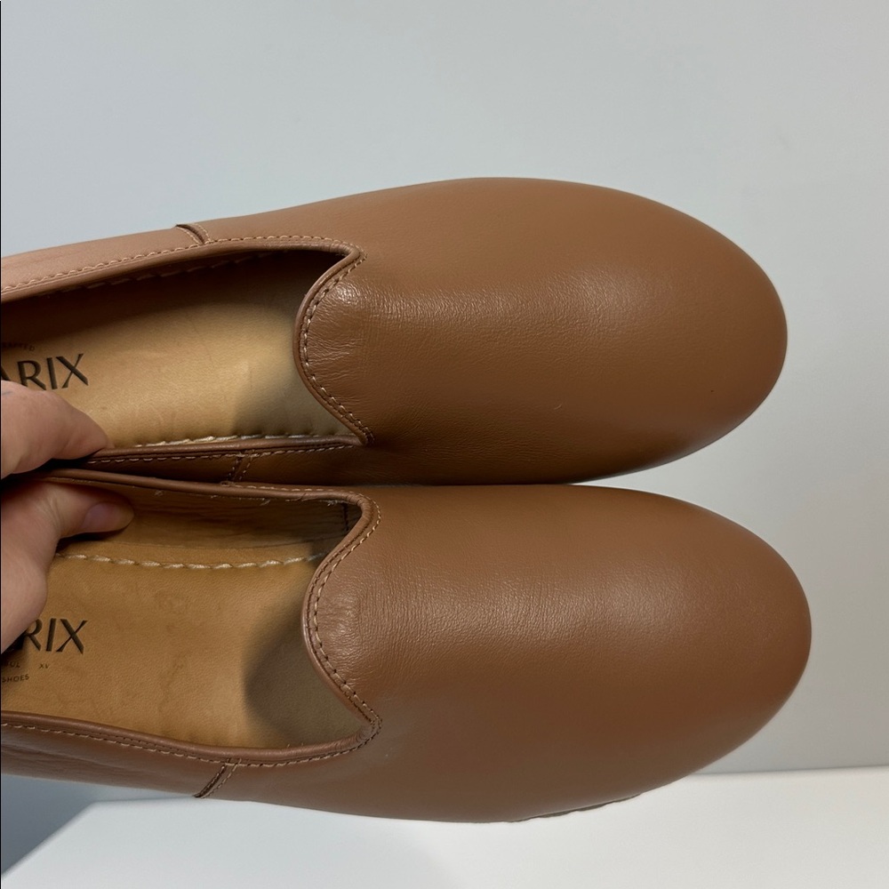 NWOB Charix Camel Leather Loafers Made in Turkey Memory Foam Insoles Size EU 41 - Picture 12 of 14